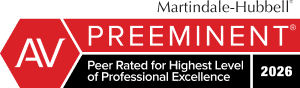 Martindale-Hubbell AV Preeminent peer review rating, 2026